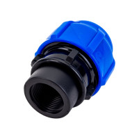 Компрессионная соединительная муфта VALFEX ПНД, с внутренней резьбой, 32x3/4" 121001232034