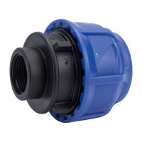 Компрессионная соединительная муфта VALFEX ПНД, с внутренней резьбой, 50x1" 121001250100