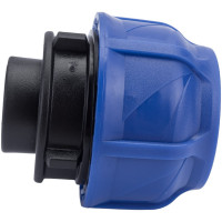 Компрессионная соединительная муфта VALFEX ПНД, с внутренней резьбой, 50x1" 121001250100