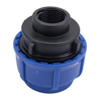 Компрессионная соединительная муфта VALFEX ПНД, с внутренней резьбой, 50x1" 121001250100