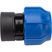 Компрессионная соединительная муфта VALFEX ПНД, с внутренней резьбой, 32x1" 121001232100