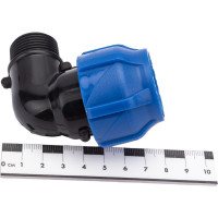 Компрессионный отвод VALFEX ПНД, с наружной резьбой, 25x3/4" 1210012425034