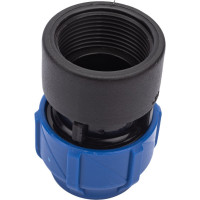 Компрессионная соединительная муфта VALFEX ПНД, с внутренней резьбой, 32x1 1/4" 121001232114