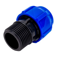 Компрессионная соединительная муфта VALFEX ПНД, с наружной резьбой, 25x1" 121001125100