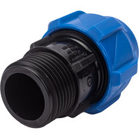 Компрессионная соединительная муфта VALFEX ПНД, с наружной резьбой, 20x3/4" 121001122120