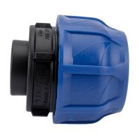 Компрессионная соединительная муфта VALFEX ПНД, с внутренней резьбой, 63x1 1/4" 121001263114