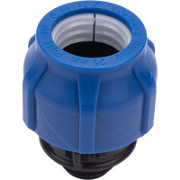 Компрессионная соединительная муфта VALFEX ПНД, с наружной резьбой, 25x1/2" 121001125012