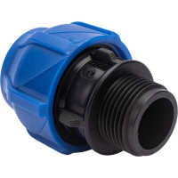 Компрессионная соединительная муфта VALFEX ПНД, с наружной резьбой, 25x3/4" 121001125034