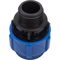 Компрессионная соединительная муфта VALFEX ПНД, с наружной резьбой, 25x3/4" 121001125034