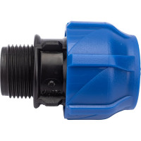 Компрессионная соединительная муфта VALFEX ПНД, с наружной резьбой, 25x3/4" 121001125034