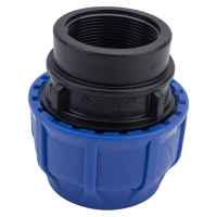 Компрессионная соединительная муфта VALFEX ПНД, с внутренней резьбой, 63x2" 121001263200