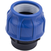 Компрессионная соединительная муфта VALFEX ПНД, с внутренней резьбой, 63x2" 121001263200