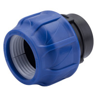 Компрессионная соединительная муфта VALFEX ПНД, с внутренней резьбой, 63x2" 121001263200