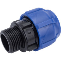 Компрессионная соединительная муфта VALFEX ПНД, с наружной резьбой, 32x1" 121001132100