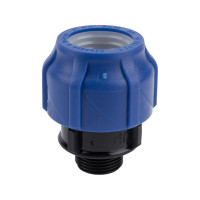 Компрессионная соединительная муфта VALFEX ПНД, с наружной резьбой, 32x3/4" 121001132034