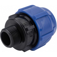 Компрессионная соединительная муфта VALFEX ПНД, с наружной резьбой, 32x3/4" 121001132034