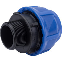 Компрессионная соединительная муфта VALFEX ПНД, с наружной резьбой, 50x1 1/2" 121001150112