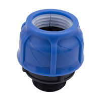 Компрессионная соединительная муфта VALFEX ПНД, с наружной резьбой, 50x1 1/2" 121001150112