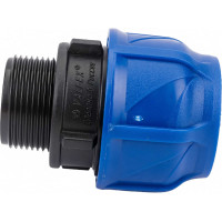 Компрессионная соединительная муфта VALFEX ПНД, с наружной резьбой, 40x1 1/4" 121001140114