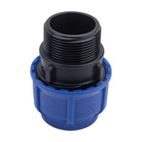 Компрессионная соединительная муфта VALFEX ПНД, с наружной резьбой, 40x1 1/2" 121001140112