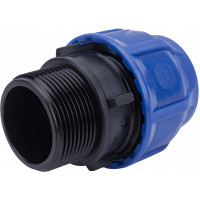 Компрессионная соединительная муфта VALFEX ПНД, с наружной резьбой, 40x1 1/2" 121001140112