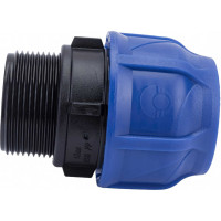 Компрессионная соединительная муфта VALFEX ПНД, с наружной резьбой, 40x1 1/2" 121001140112