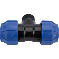 Компрессионный переходной тройник VALFEX ПНД, с наружной резьбой, 32-1"-32 1210023210032