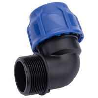 Компрессионный отвод VALFEX ПНД, с наружной резьбой, 40x1 1/2" 1210012440112