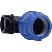 Компрессионный отвод VALFEX ПНД, с наружной резьбой, 40x1 1/2" 1210012440112