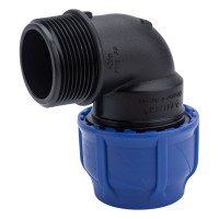 Компрессионный отвод VALFEX ПНД, с наружной резьбой, 40x1 1/2" 1210012440112