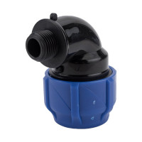 Компрессионный отвод VALFEX ПНД, с наружной резьбой, 32x1/2" 1210012432012