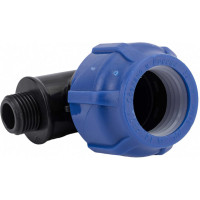 Компрессионный отвод VALFEX ПНД, с наружной резьбой, 32x1/2" 1210012432012