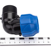 Компрессионный отвод VALFEX ПНД, с наружной резьбой, 25x1" 1210012425100