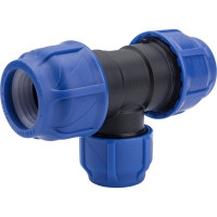 Компрессионный переходной тройник VALFEX ПНД, 40-32-40 1210012403240