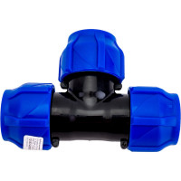 Компрессионный тройник VALFEX ПНД, 25-25-25 1210012252525