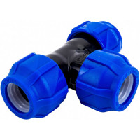 Компрессионный тройник VALFEX ПНД, 25-25-25 1210012252525