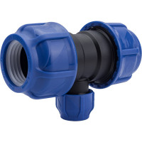 Компрессионный переходной тройник VALFEX ПНД, 50-25-50 1210012502550