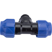 Компрессионный переходной тройник VALFEX ПНД, с наружной резьбой, 20-1/2"-20 1210022001220