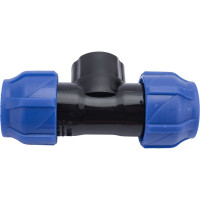 Компрессионный переходной тройник VALFEX ПНД, с внутренней резьбой, 25-3/4"-25 1210012503425