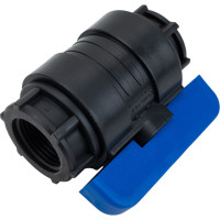 Компрессионный шаровой кран VALFEX ПНД ВН/ВН резьба разборный 1"-3/4" Ду20 1210120100034