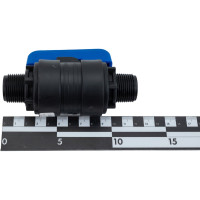 Компрессионный шаровой кран VALFEX ПНД НР/НР резьба разборный 3/4"-3/4"Ду16 1210216034034