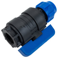 Шаровой кран VALFEX ПНД компрессионный цанга - внутренняя резьба, разборный 20x3/4" 1210012520034