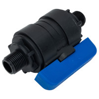 Компрессионный шаровой кран VALFEX ПНД НР/НР резьба разборный 1/2"-1/2" Ду16 1210216012012