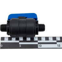 Компрессионный шаровой кран VALFEX ПНД НР/НР резьба разборный 1/2"-1/2" Ду16 1210216012012