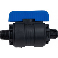 Компрессионный шаровой кран VALFEX ПНД НР/НР резьба разборный 1/2"-1/2" Ду16 1210216012012