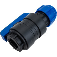 Шаровой кран VALFEX ПНД компрессионный цанга - внутренняя резьба, разборный 32x1" 1210012532100