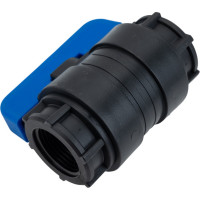 Компрессионный шаровой кран VALFEX ПНД ВН/ВН резьба разборный 1"-1" Ду20 1210120100100