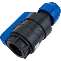 Шаровой кран VALFEX ПНД компрессионный цанга - внутренняя резьба, разборный 25x1" 1210012525100