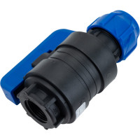 Шаровой кран VALFEX ПНД компрессионный цанга - внутренняя резьба, разборный 25x3/4" 1210012525034