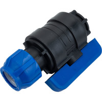 Шаровой кран VALFEX ПНД компрессионный цанга - внутренняя резьба, разборный 25x3/4" 1210012525034